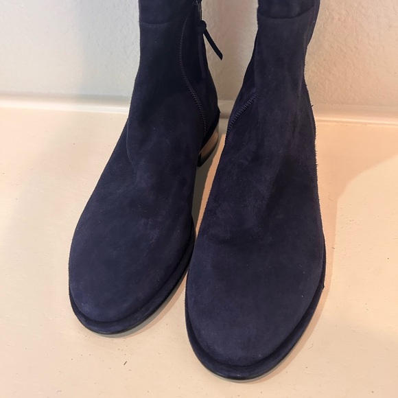 Stuart Weitzman Greer city blue suede knee high winter fall preppy long boots - Picture 8 of 10